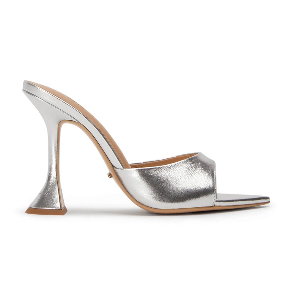 Tony Bianco Marcel Mule Heels Silver